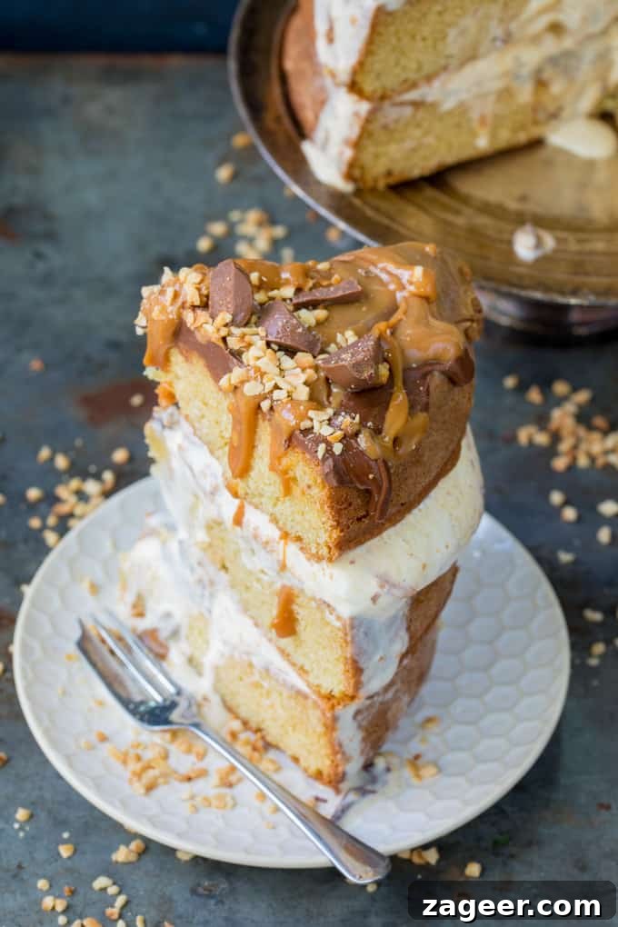 Salted Caramel Chocolate Peanut Butter Ice Cream Cake 4 Chocolate Peanut Butter Ice Cream Cake with Salted Caramel - this three layer cake is an easy crowd-pleaser. A great Summer dessert!