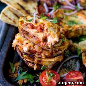 Lasagna-Stuffed Potato Skins with Melty Cheese and Meat 4 Lasagne Potato Skins - recipe image