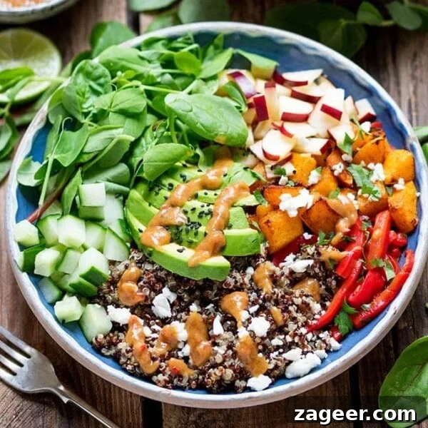 Spicy Chicken Power Bowl with Avocado & Lime Rice 10 These Vegetarian Buddha Bowls with Spicy Peanut sauce make a great Winter salad – for those days when you fancy something a bit lighter for dinner.