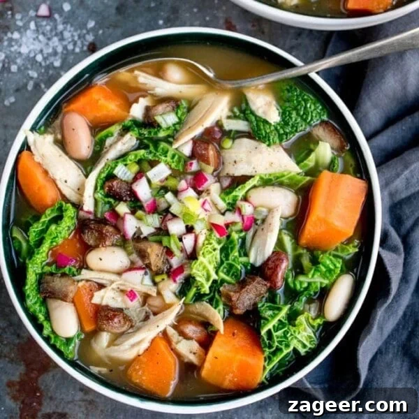 Chicken Chorizo Puff Pastry Rolls: Savory Baked Appetizer Recipe 9 This Three Bone Soup With Veggies and Beans is a great way to make the most of your leftovers! Filling, tasty and easily made gluten free too!