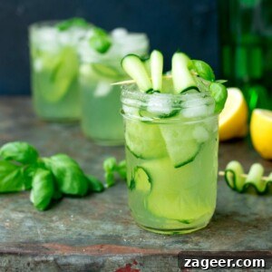 Black Cherry Bellini Recipe: Sparkling Cocktail with Cherry Puree 4 Gin and Cucumber Basil Smash - A light and fragrant cocktail you'll want to drink all through summer!