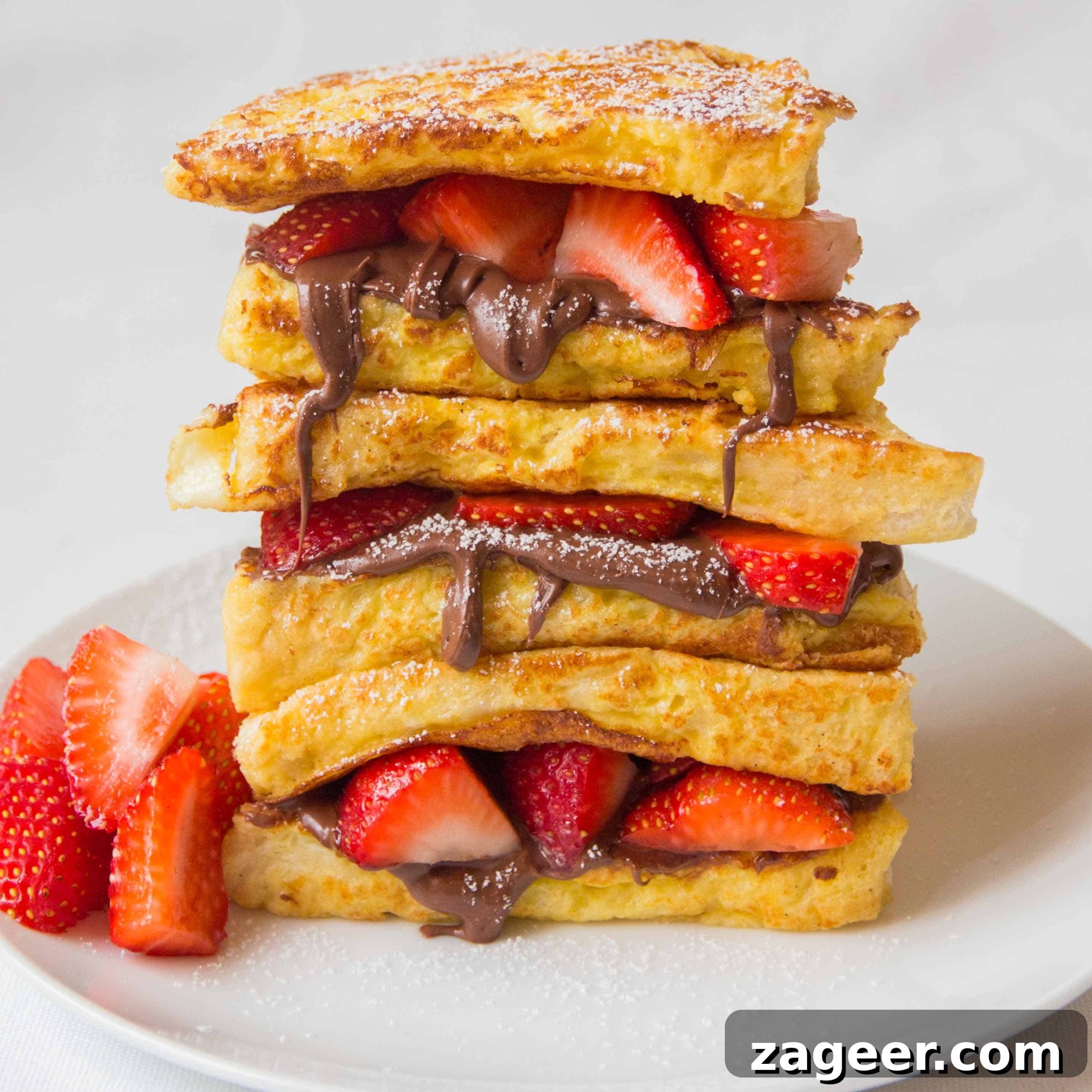 Strawberry Nutella French Toast Recipe — Day 5 of Sweet Toasties 2 Strawberry Nutella Toastie - day 5 of my five day 'Sweet Toasties' series to brighten up your holiday breakfast.