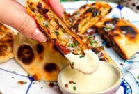 Crispy Chicken Caesar Stuffed Flatbreads Recipe